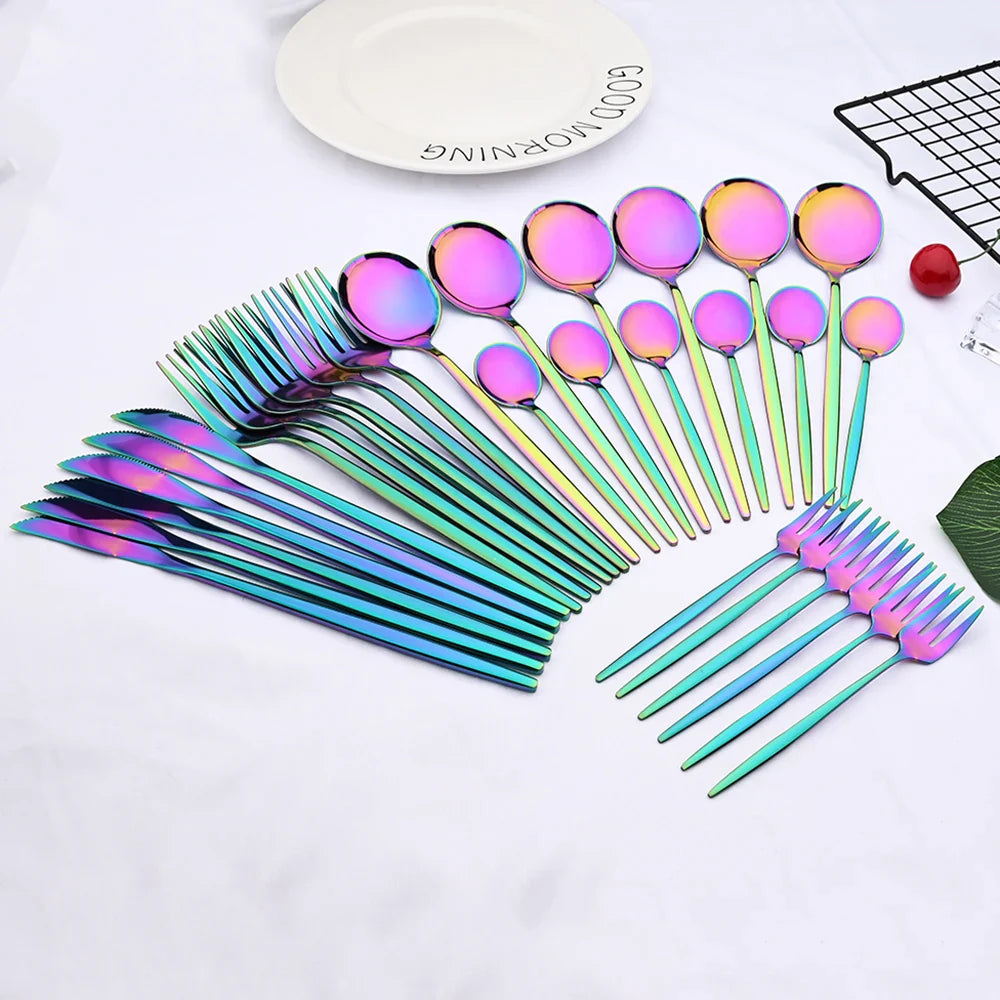 Chic Pink Silverware Set